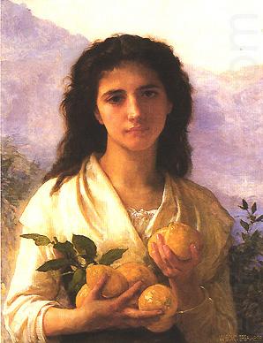 Girl Holding Lemons, Adolphe Bouguereau